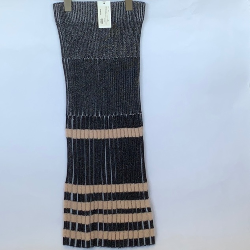 RACHEL COMEY Boundless Striped Ribbed Knit Skirt